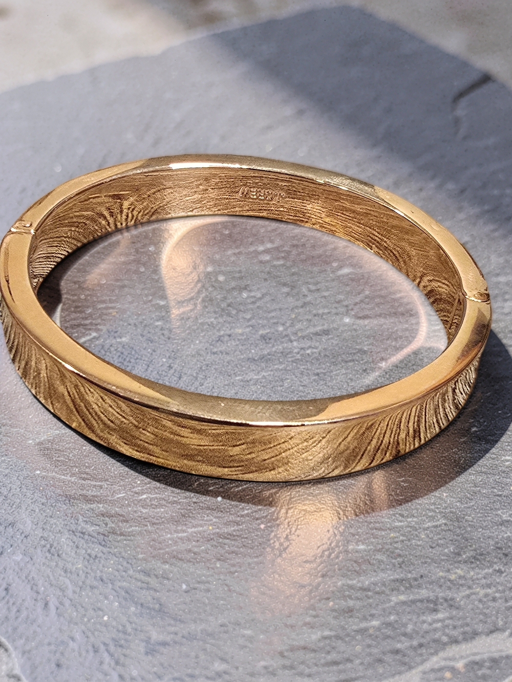 J.Crew Gold-Tone Hinged Bangle Bracelet